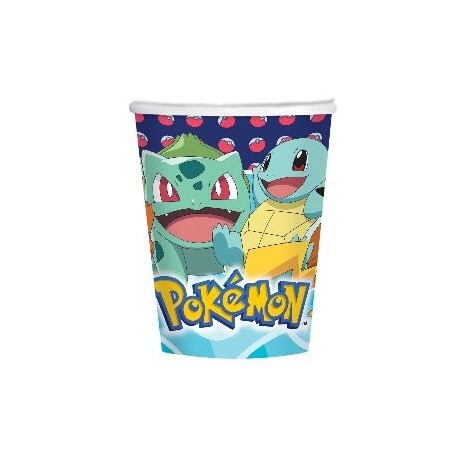 Vasos cumpleanos Pokemon 8 uds