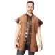 Chaleco medieval marron largo para hombre