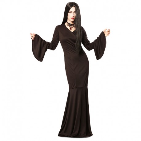 Disfraz morticia para mujer talla ML