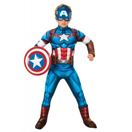 Disfraz Capitan America deluxe talla 9 10 anos