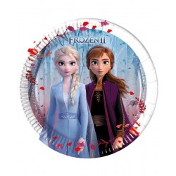 Platos Frozen 8 uds de 20 cm cumpleanos