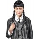 Peluca Miercoles Addams adulto original con flequillo