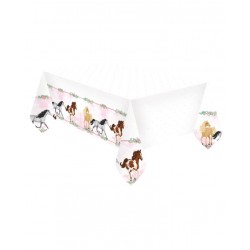 Mantel cumpleanos caballos 120x180 cm