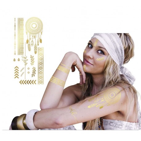 Tatatuajes temporales para piel hippie