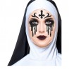 Maquillaje glitter face monja terror