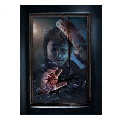 Decoracion ventana Jason 80x120 cm halloween