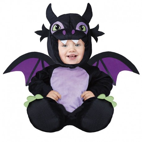 Disfraz Dragon negro para bebe talla 12 18 meses