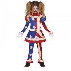 Disfraz payasa USA halloween infantil talla 3 4 anos