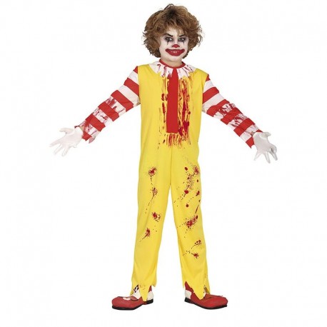 Disfraz payaso asesino burguer Mc Donald talla 7 9 anos