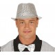 Sombrero gangster plata con lentejuelas
