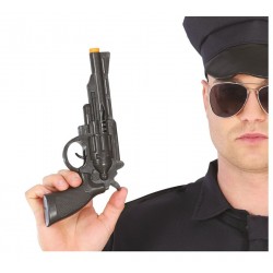 Revolver pistola policia 27 cm juguete