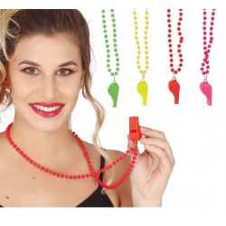Silbatos neon pack de 4 uds