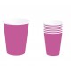 Vasos rosa fucsia neon 6 uds cumpleanos