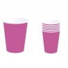 Vasos rosa fucsia neon 6 uds cumpleaños