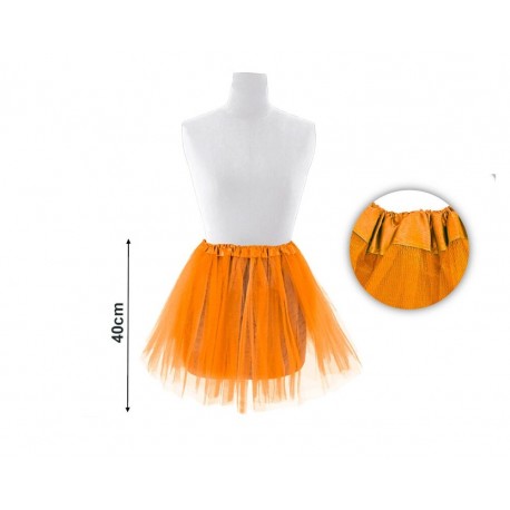 Tutu Naranja 40 cm falda de tul