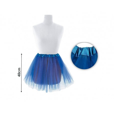 Tutu Azul oscuro 40 cm falda de tul