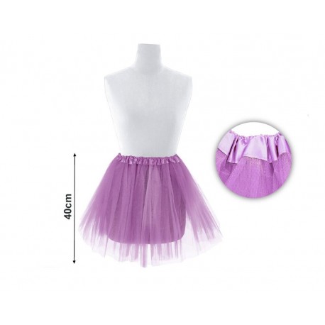 Tutu morado 40 cm falda de tul