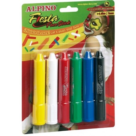 Pinturas alpino face stick 6 uds