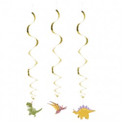 Colgantes dinosaurios fiesta 3 uds 85 cm