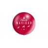 Globo feliz navidad rojo 90 cm unidad