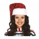 Gorro Papa noel copos de nieve Santa