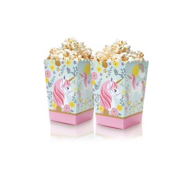 Cajitas palomitas unicornio 6 uds