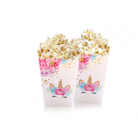 Cajitas palomitas unicornio 6 uds