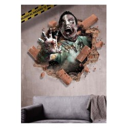 Adhesivo pared payaso terror zombie 70x80 cm