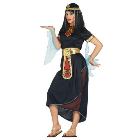 Disfraz nefertari egipcia negro cleopatra talla M 42 44