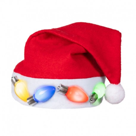 Gorro papa noel lueces led