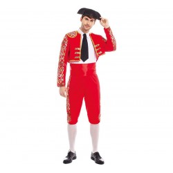 Disfraz torero rojo barato para hombre talla S