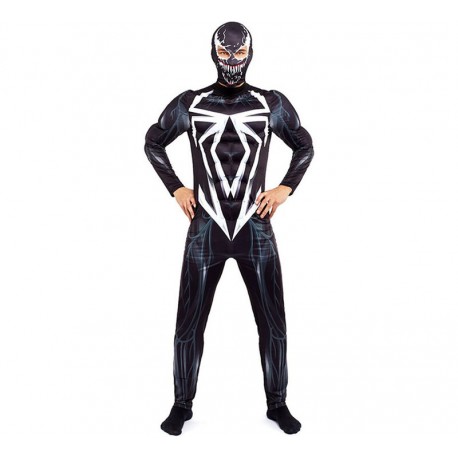 Disfraz Black Spider negro para hombre talla S