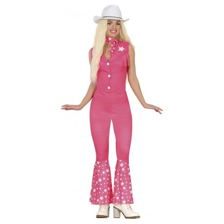 Disfraz Vaquera contry rosa Barbie mujer talla S 36 38