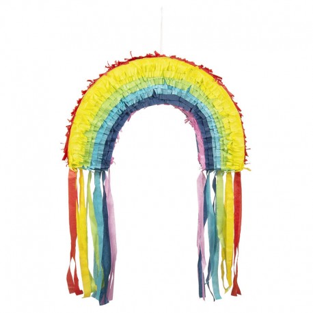 Pinata arcoiris 23x35x5 cm estilo mejicana