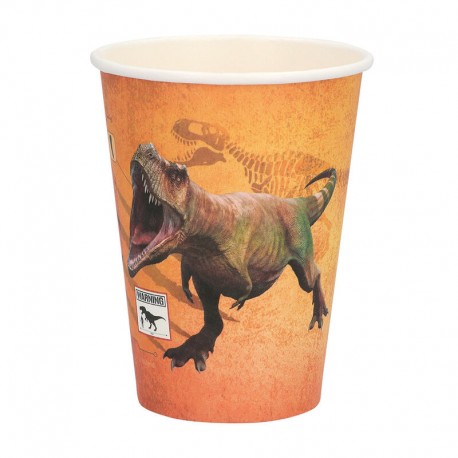 Vasos T Rex dinosaurios 8 uds