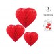Colgantes corazones san valentin 3 uds