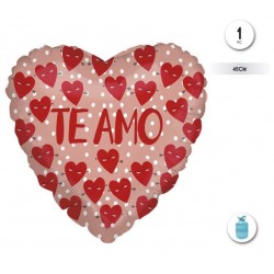 Globo corazon foil Te amo 43 cm
