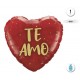 Globo corazon rojo de foil Te amo 43 cm