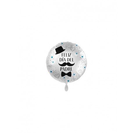 Globo Feliz dia del padre bigote 43 cm helio o aire