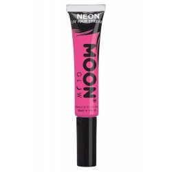 Maquillaje de pelo rosa en gel que brilla luz UV negra