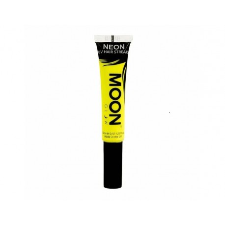 Maquillaje de pelo amarillo en gel que brilla luz UV negra