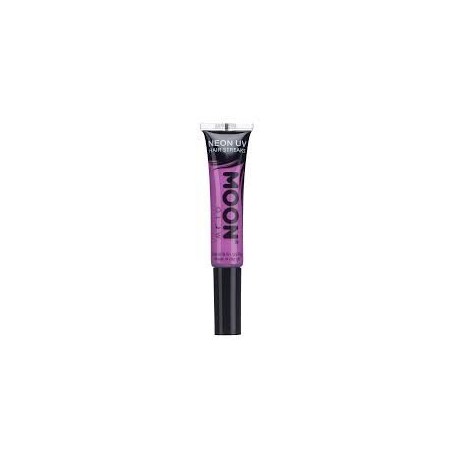 Maquillaje de pelo morado en gel que brilla luz UV negra
