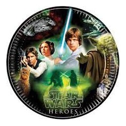 Platos star wars 23 cm 8 uds cumpleanos