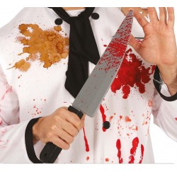Cuchillo con sangre 42 cm halloween