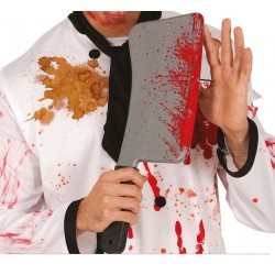 Cuchillo carnicero con sangre 40 cm halloween