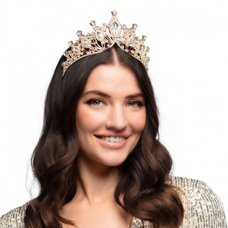 Tiara metal en oro rosa Dama real