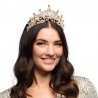 Tiara metal en oro rosa Dama real