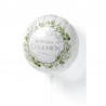 Globo Mi primera comunion blanco y verde floral 45 cm helio o aire