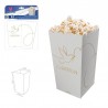 Caja palomitas decoración Comunión paloma 3 uds 6,5x15x8,5 cm