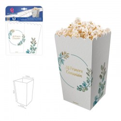 Caja palomitas decoracion Comunion floral 3 uds 65x15x85 cm